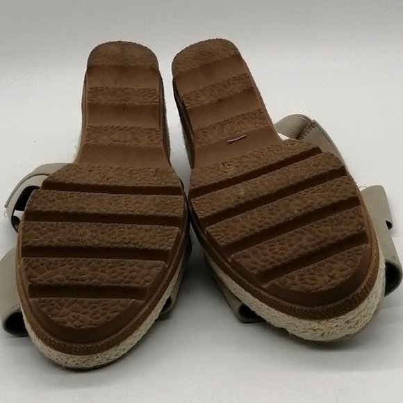 Maurices Womens Sandal Farah Gray Espadrille Stretch Ankle Strap Wedge Heel 11 - Picture 4 of 10